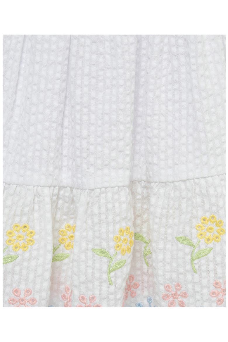 Floral Border Print Sundress & Bloomers, Alternate, color, WHITE