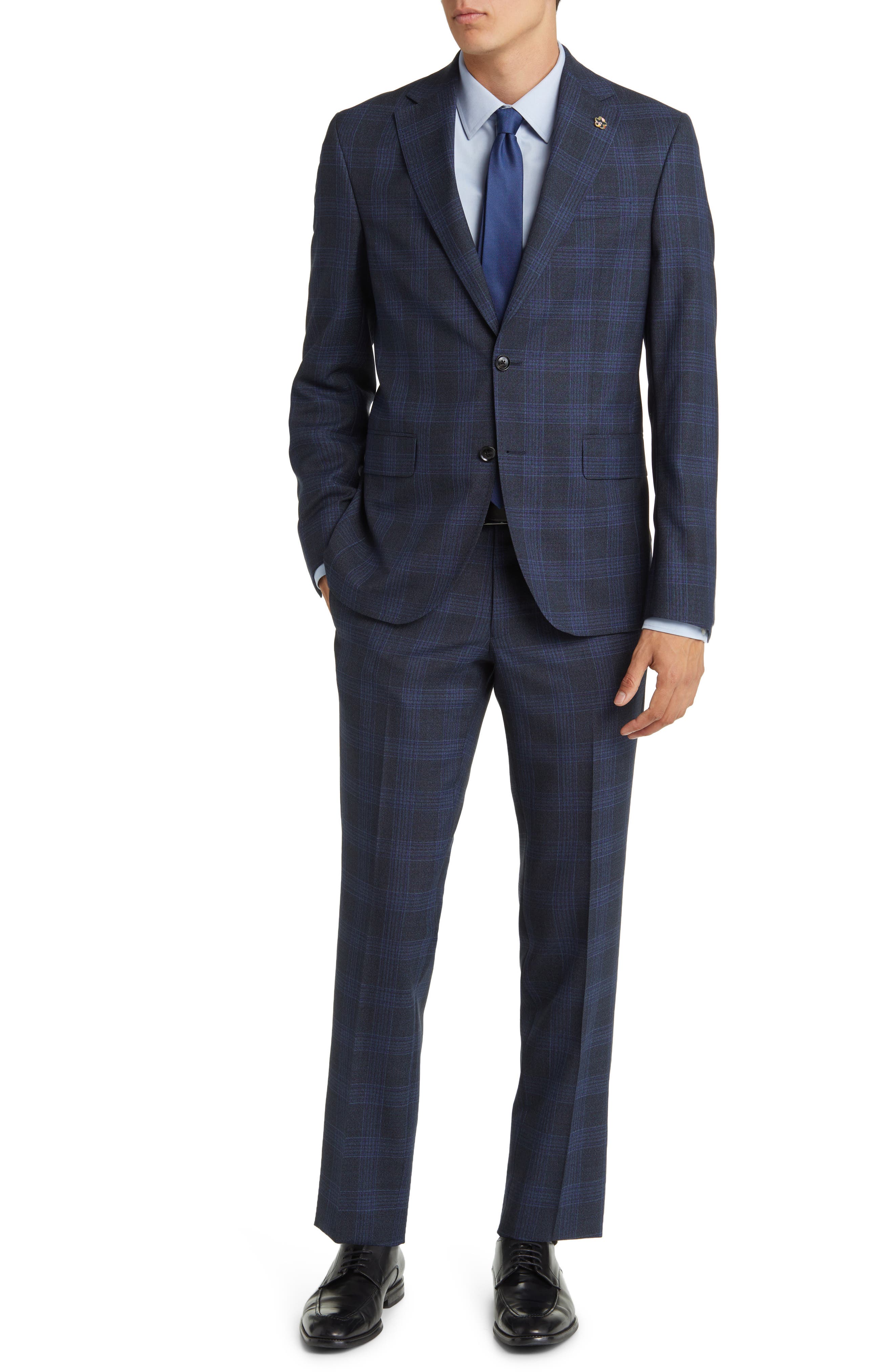 Ted Baker London Roger Extra Slim Fit Plaid Wool Suit