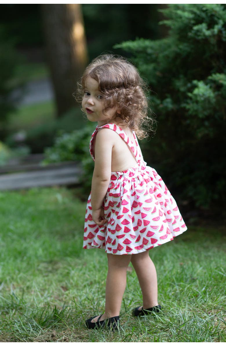 WORTHY THREADS Girls Pinafore Dress, Alternate, color, Watermelons