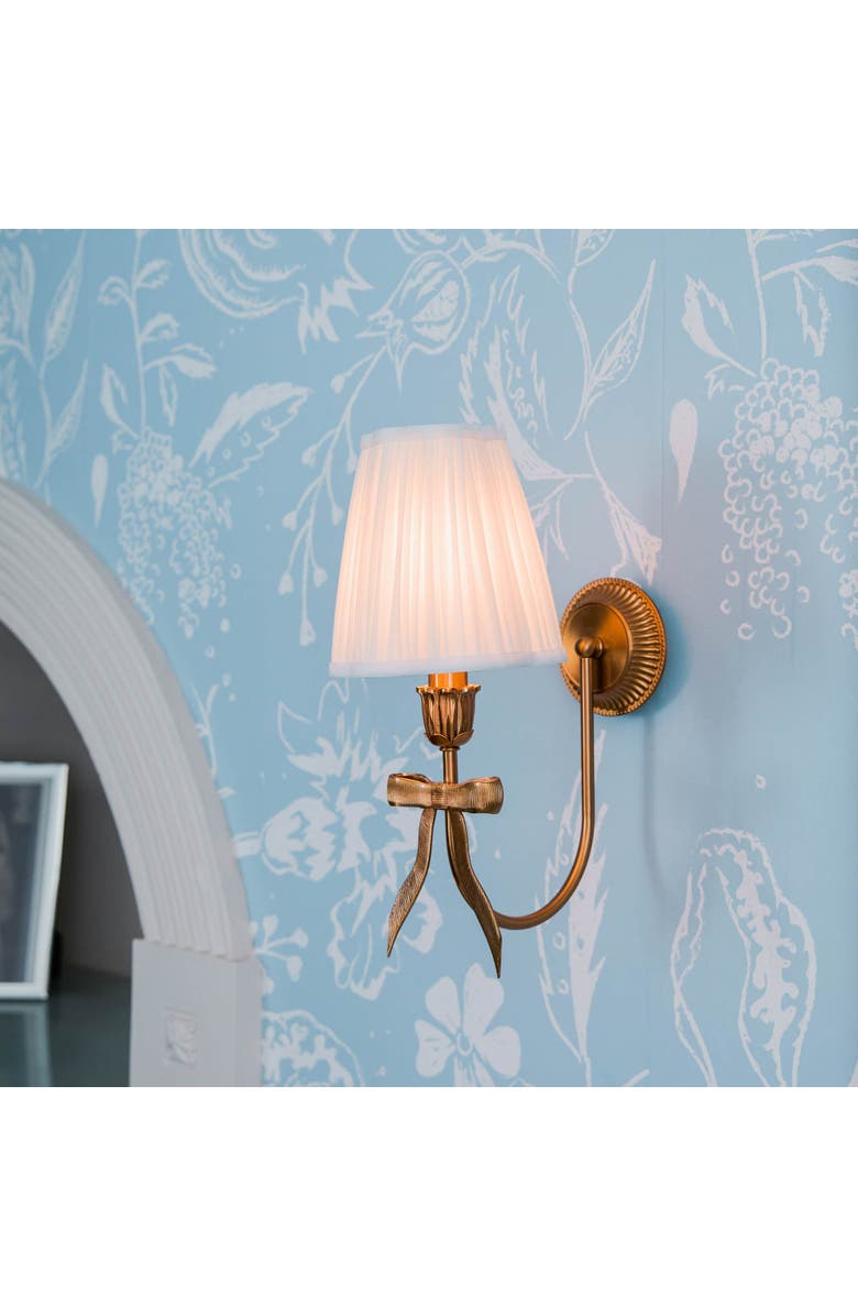 Mrs. Alice Marilyn Bow Rechargeable Wall Light, Alternate, color, Brass
