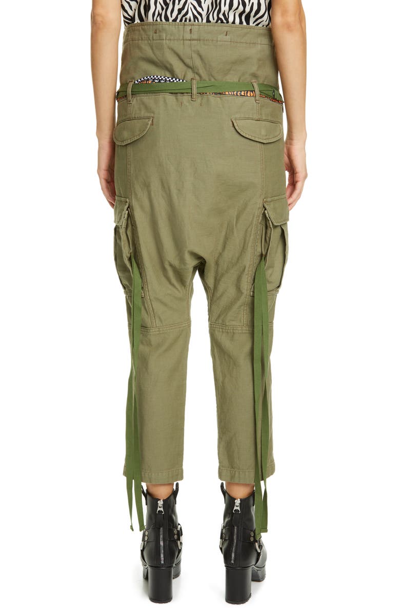 R13 Rolled Waist Drop Crotch Cargo Pants, Alternate, color, 