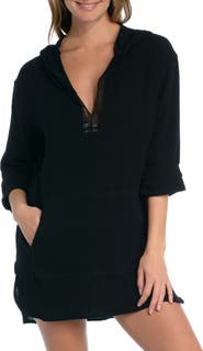 La Blanca Hooded Cotton Gauze Cover-Up Tunic