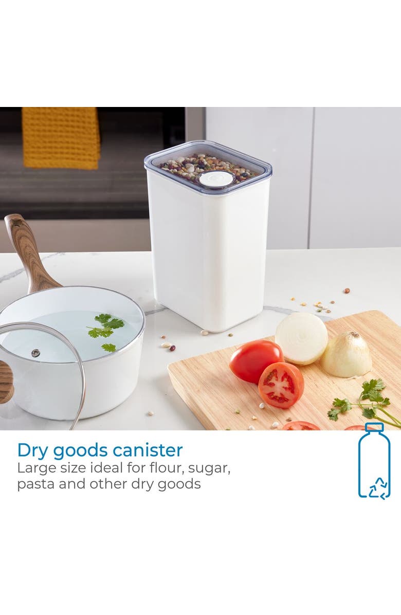 iDesign Large Canister with Removable Pour Cap - Set of 4 - White, Alternate, color, White