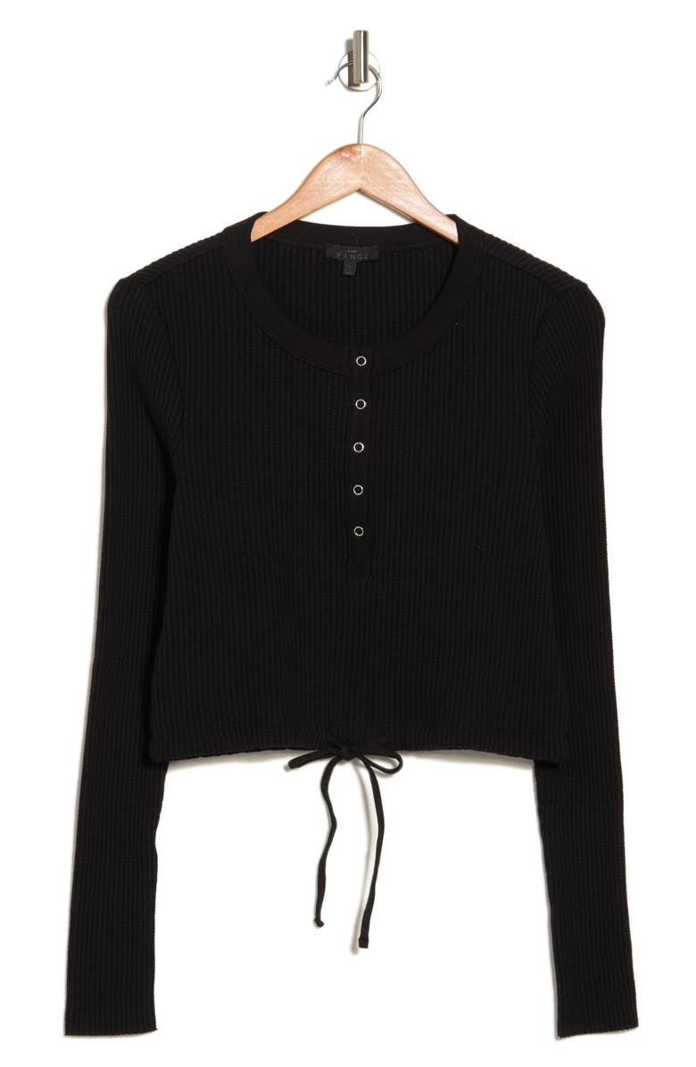 The Range Long Sleeve Crop Tie Hem Henley, Alternate, color,