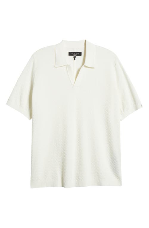 Rag & Bone Zuma Toweling Herringbone Johnny Polo Chalk