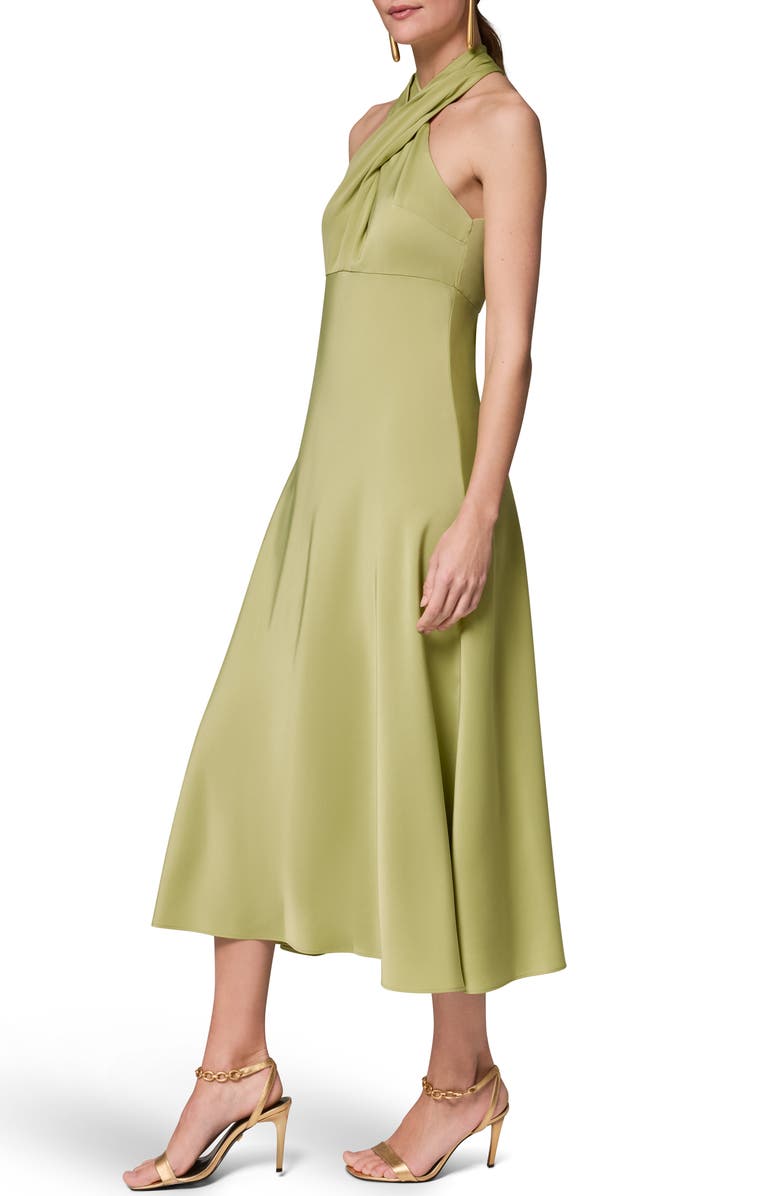 Donna Karan New York A-Line Halter Dress, Alternate, color, Kiwi