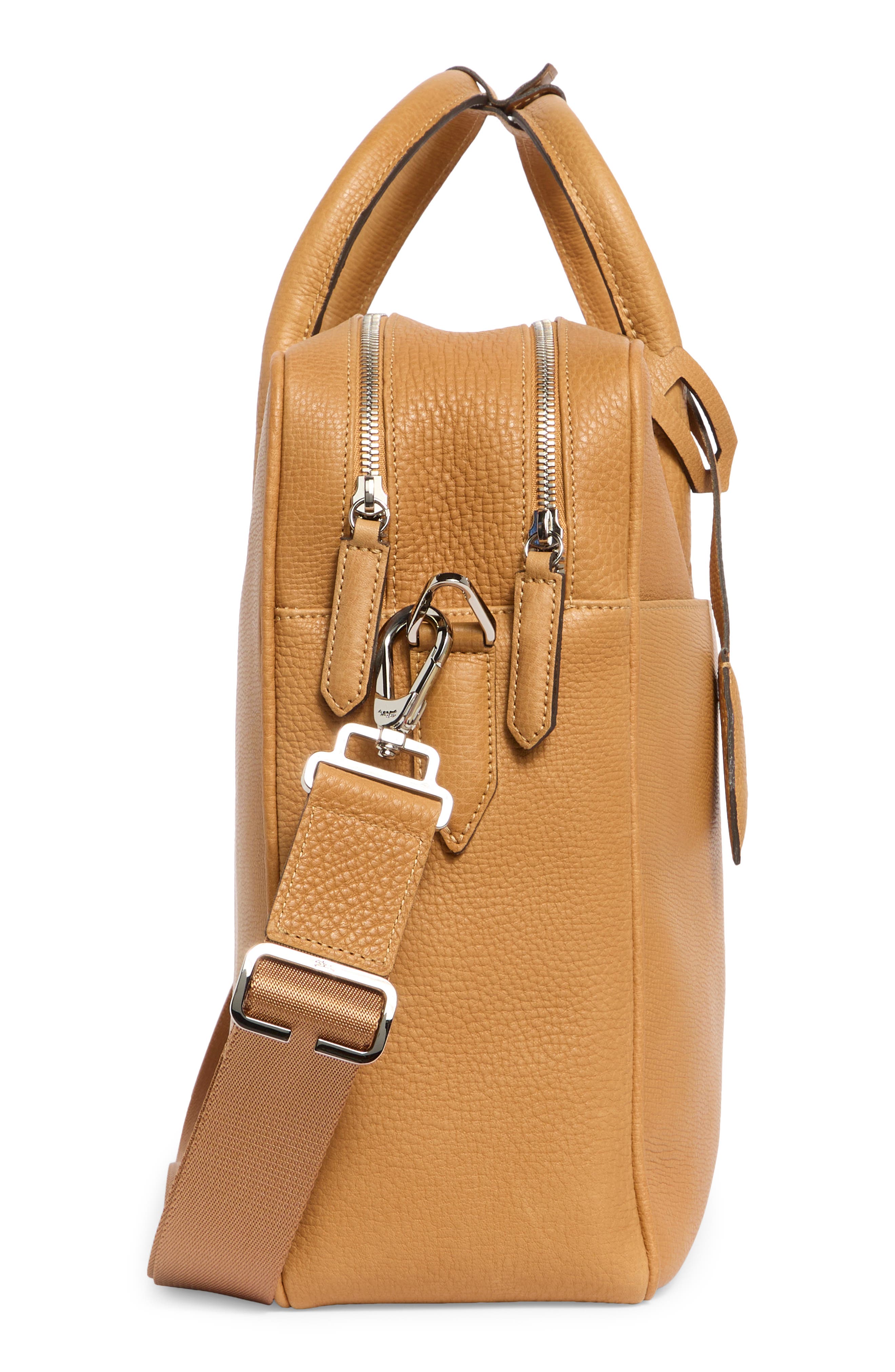 Longchamp Parisis Leather Briefcase, Alternate, color, Baltik