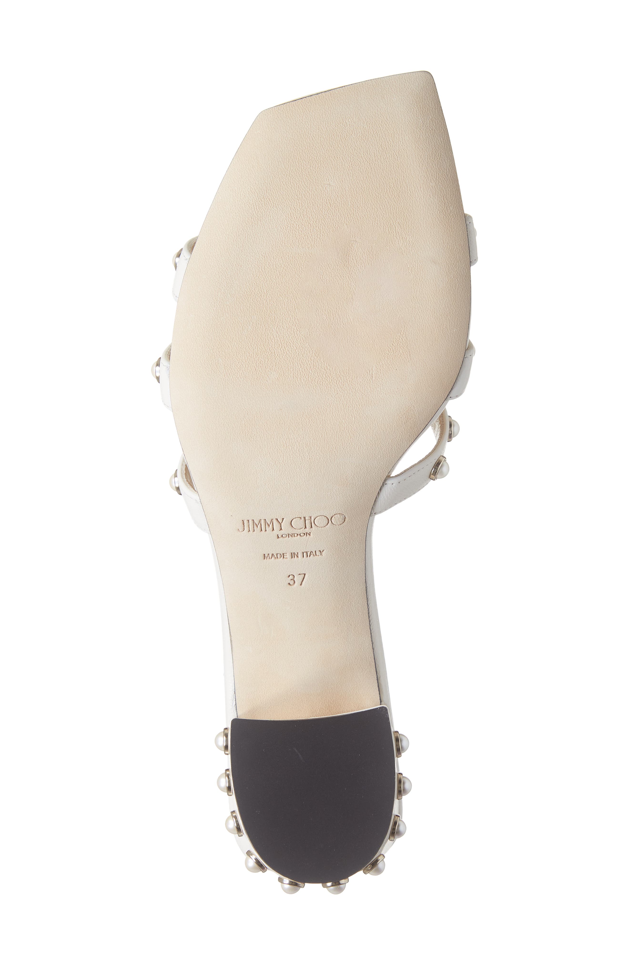 Hazal Imitation Pearl Cage Slide Sandal, Alternate, color, LATTE