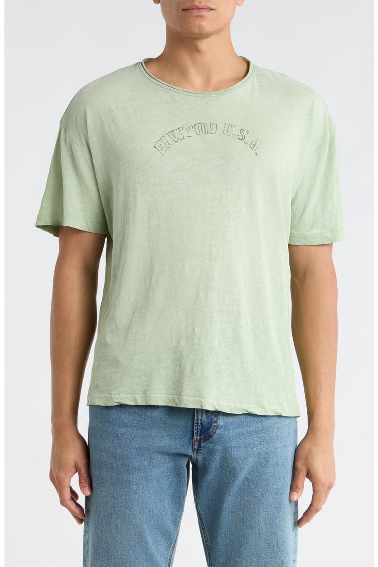 Weathered Logo Graphic T-Shirt, Main, color, SAGE