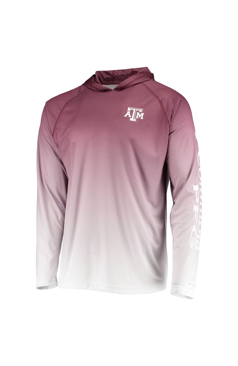 Columbia Men's Columbia PFG Maroon Texas A&M Aggies Terminal Tackle Omni-Shade UPF 50 Long Sleeve Hooded Top, Alternate, color, Maroon
