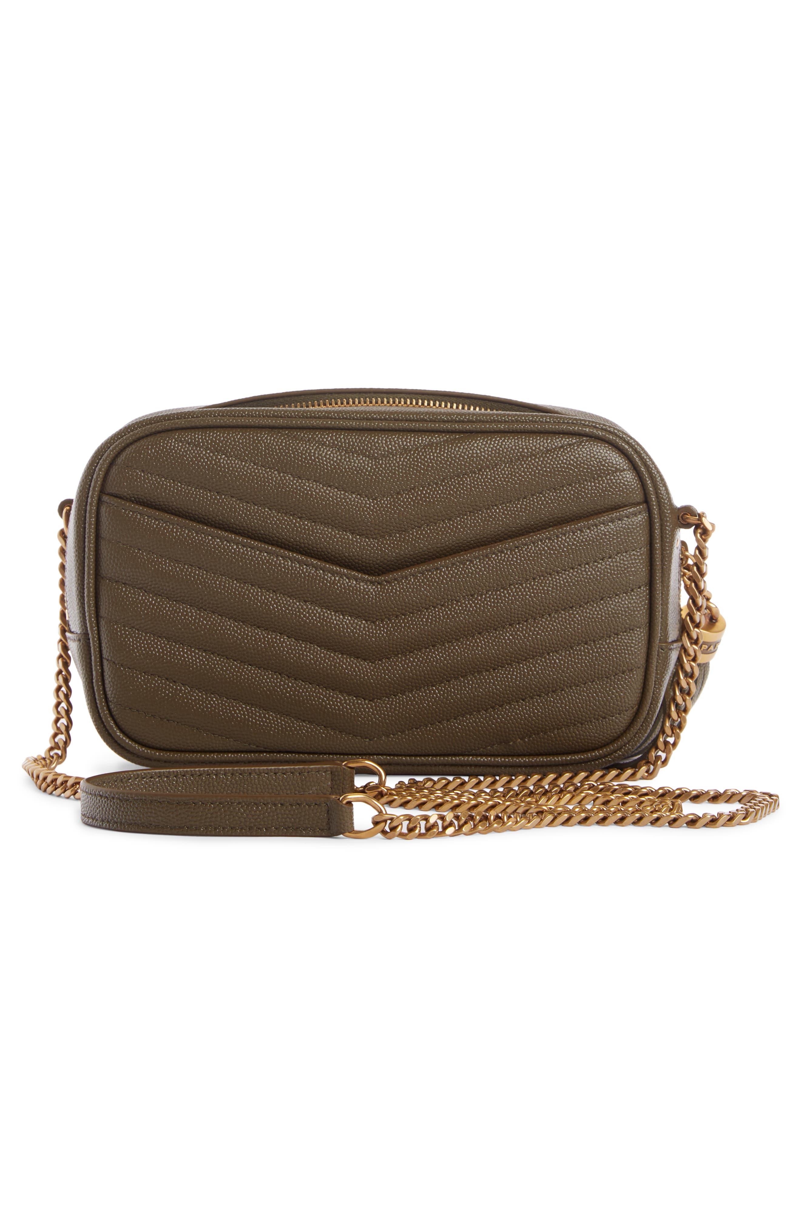 Saint Laurent Mini Lou Quilted Leather Crossbody Bag, Alternate, color, 
