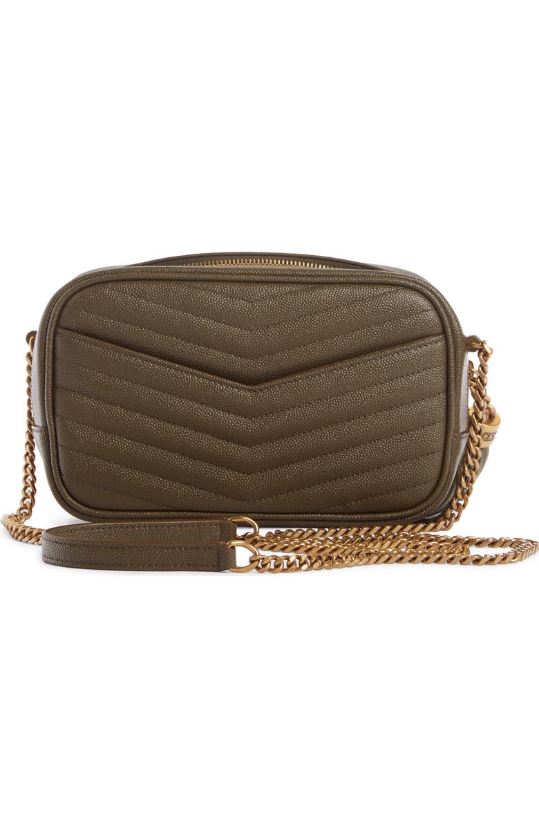 Saint Laurent Mini Lou Quilted Leather Crossbody Bag, Alternate, color,