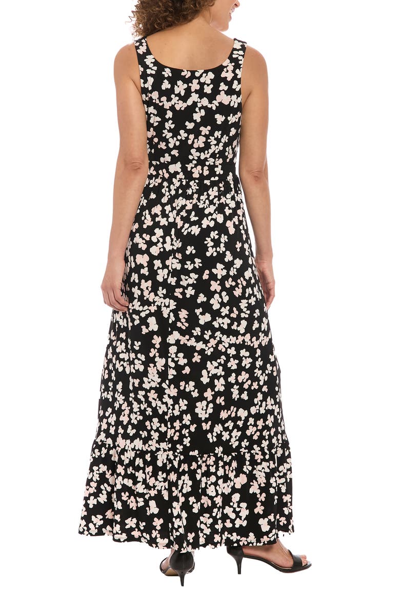 Floral Maxi Dress, Alternate, color, BLACK/ CREAM