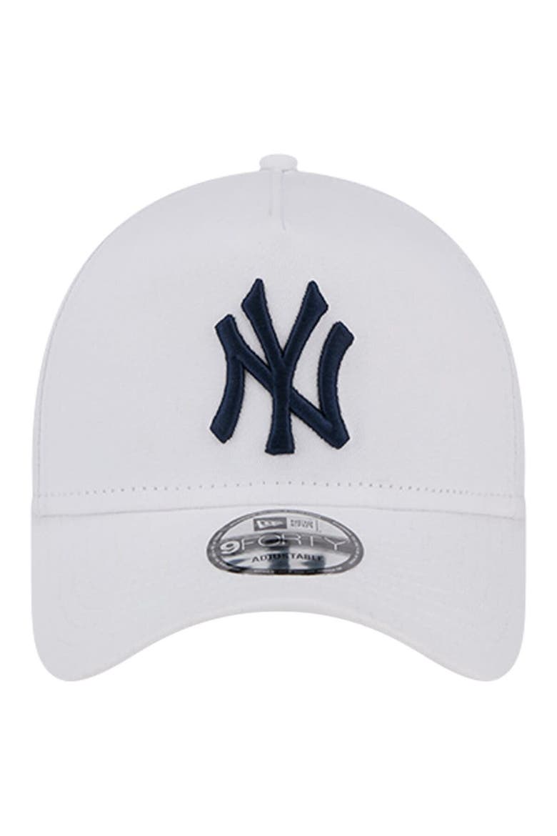 Men's New Era White New York Yankees TC A-Frame 9FORTY Adjustable Hat, Alternate, color, White