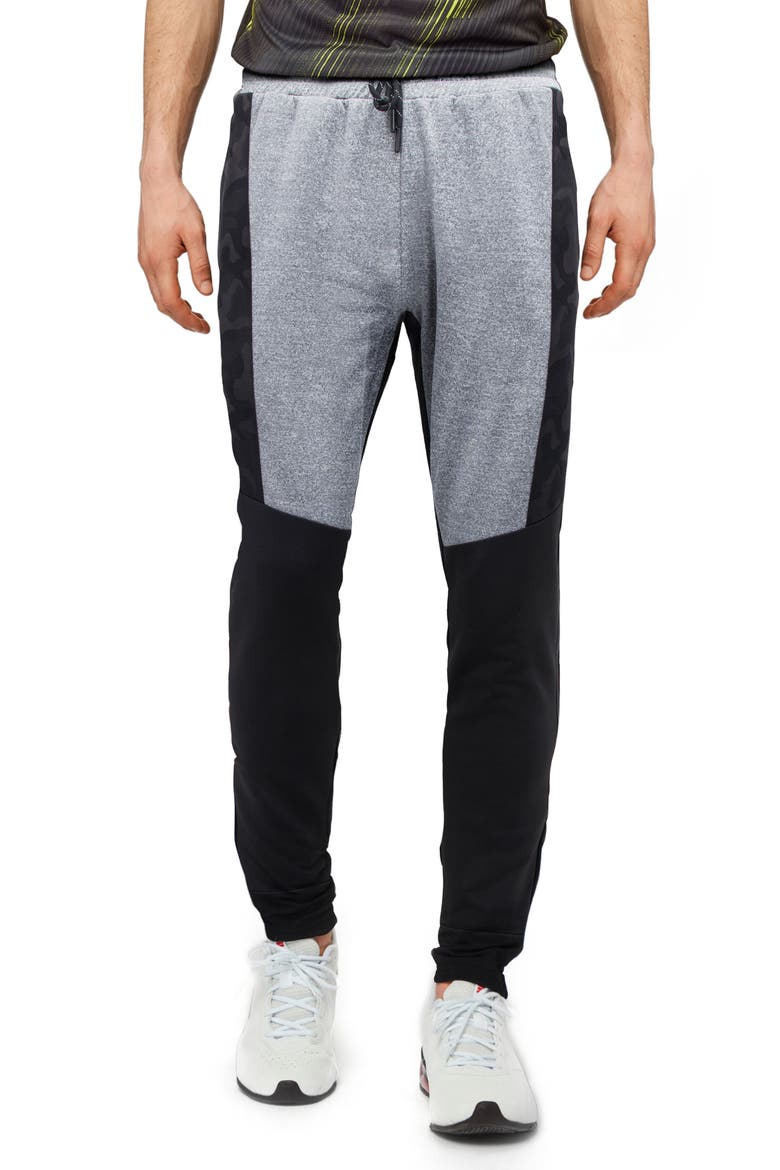 Colorblock Jogger Pants, Main, color, BLACK/ CAMO/ HEATHER GREY