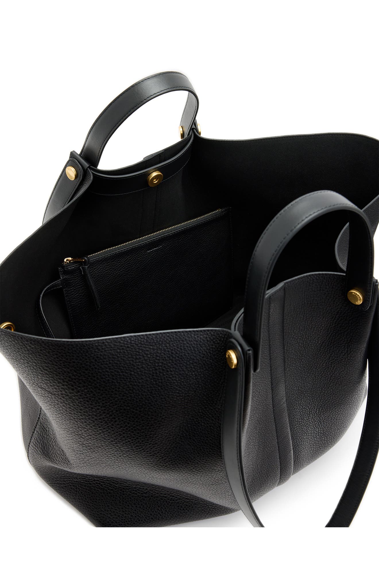 AllSaints Allington Leather Tote, Alternate, color, 
