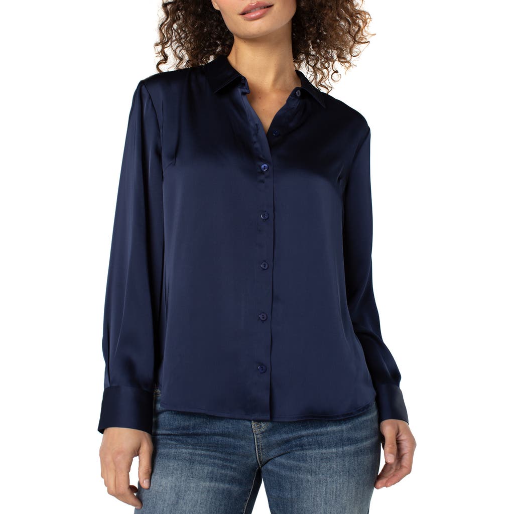 Liverpool Los Angeles Button-Up Shirt in Dark Navy  product