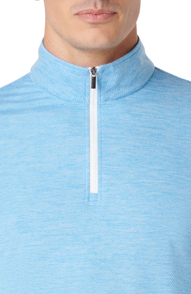 Bugatchi Quarter Zip Performance Pullover, Alternate, color, Azure