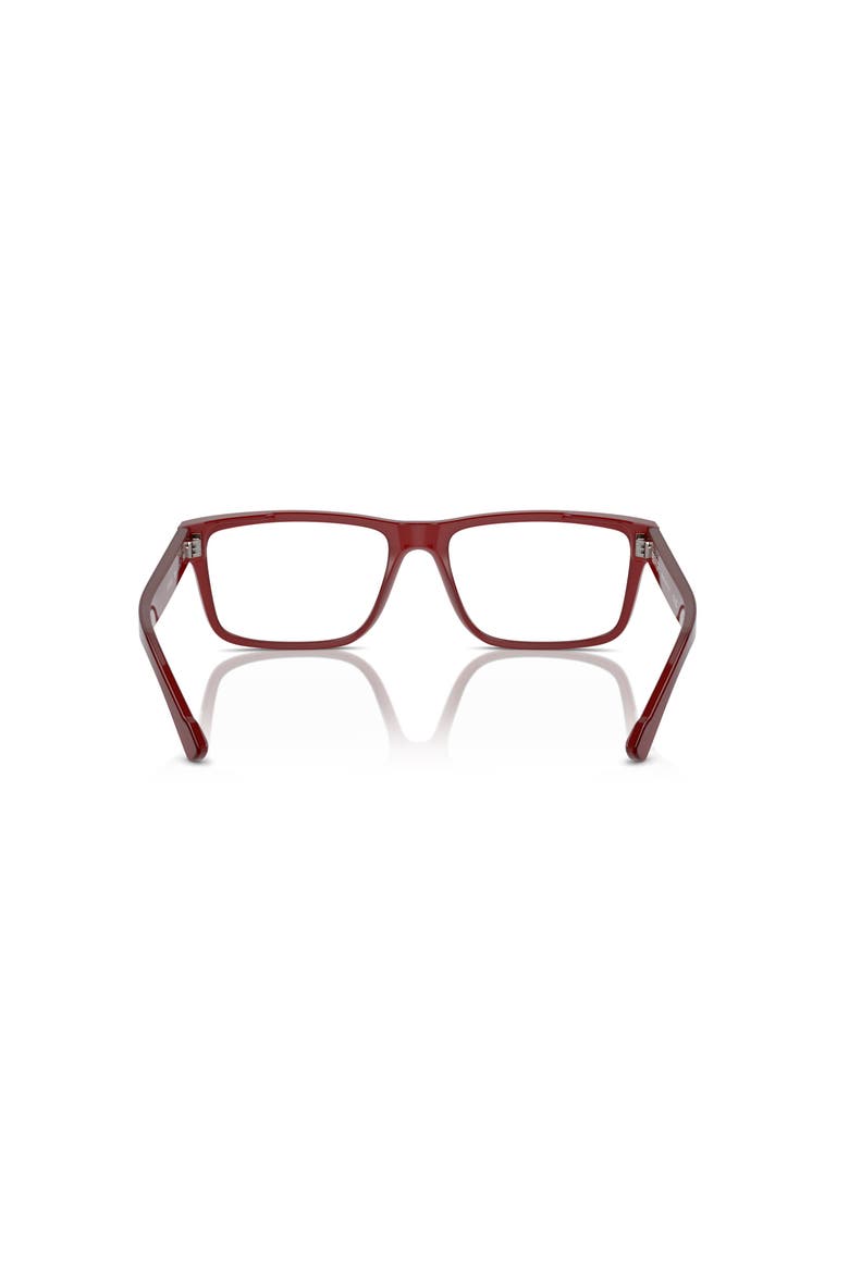 57mm Rectangle optical glasses, Alternate, color, Red