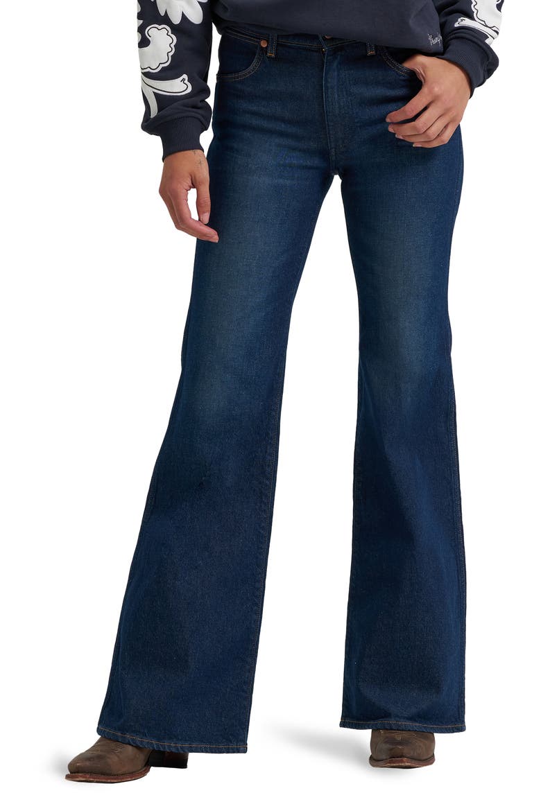 '70s High Rise Flare Jeans, Main, color, WHIRLPOOL