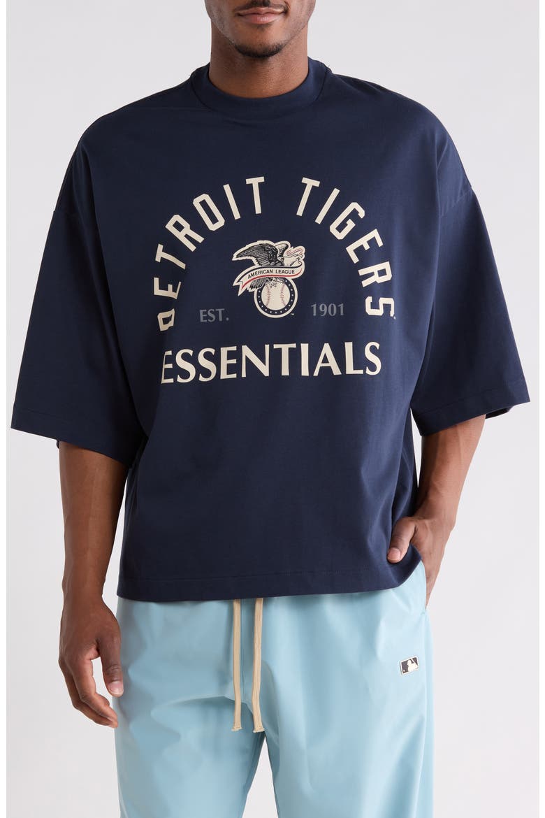 x MLB Detroit Tigers Merch Cotton Graphic T-Shirt, Main, color, DARK SAPPHIRE