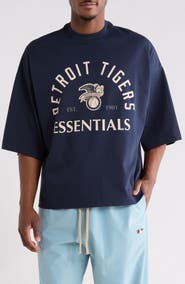 Fear of God Essentials x MLB Detroit Tigers Merch Cotton Graphic T-Shirt