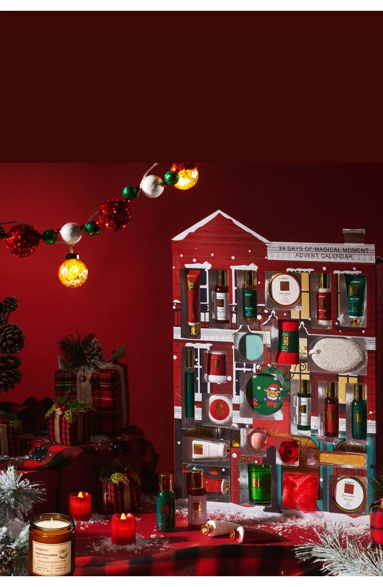Lovery 2025 Limited Edition Advent Calendar - 24pc Christmas Countdown Body Care, Alternate, color,