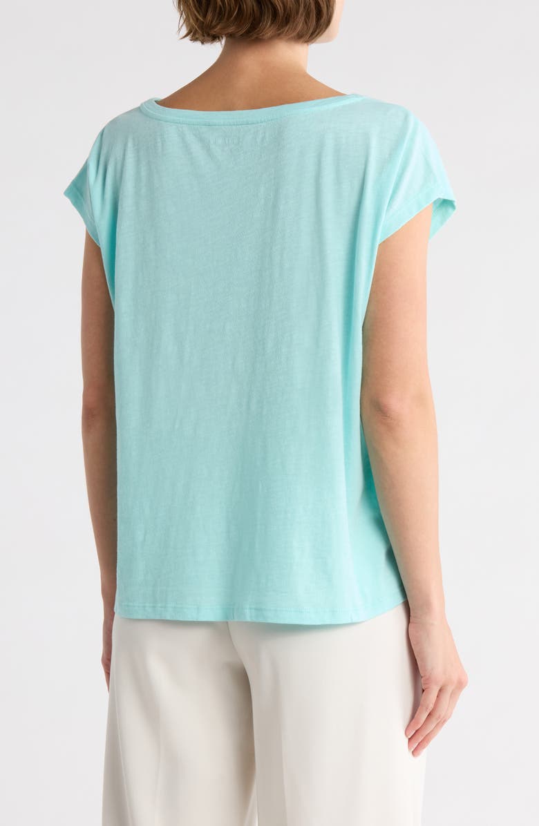 Eileen Fisher Bateau Neck Cotton Boxy Top, Alternate, color, Prism