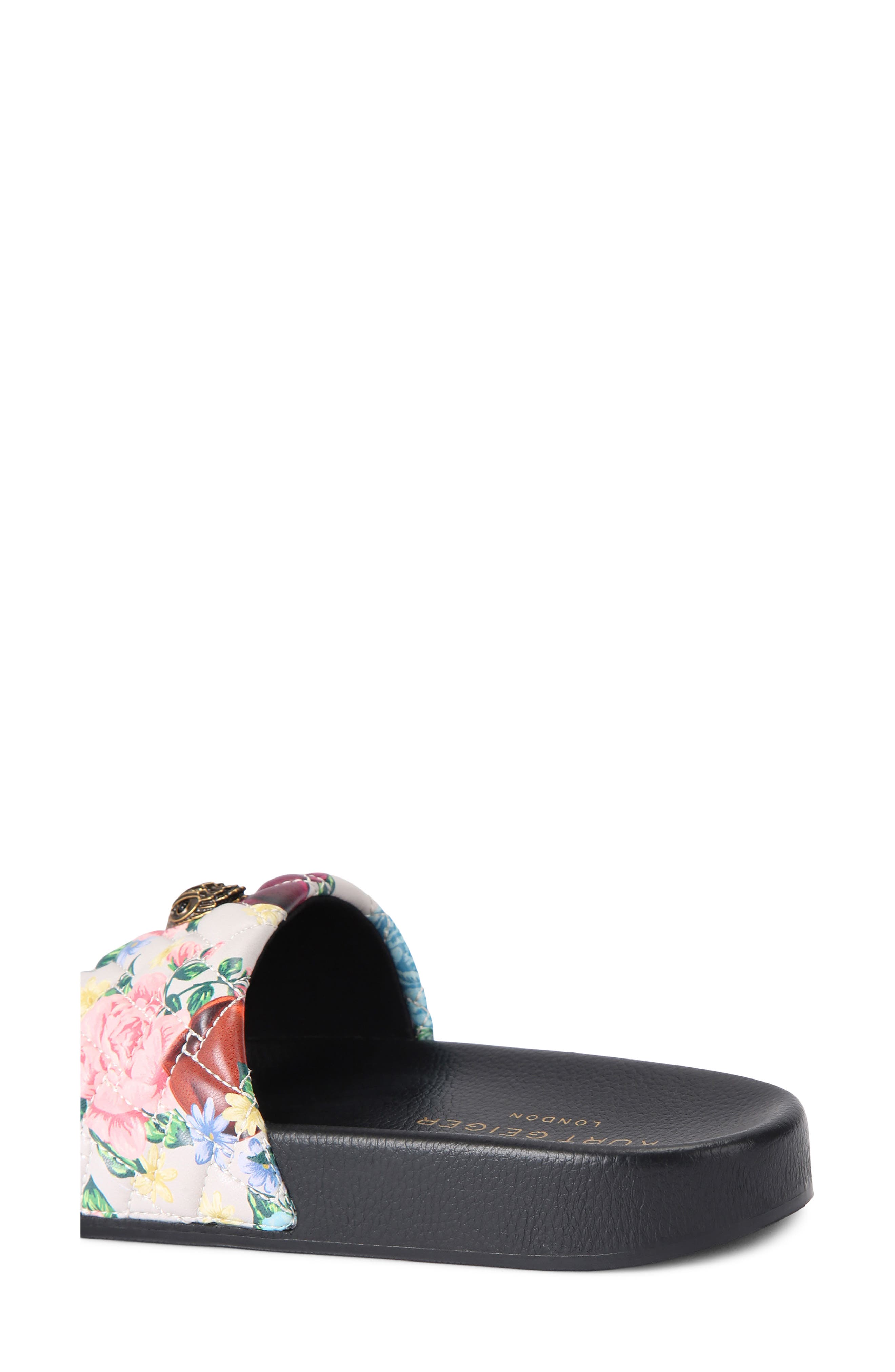 Kurt Geiger London Meena Eagle Glitter Slide Sandal, Alternate, color, Charcoal