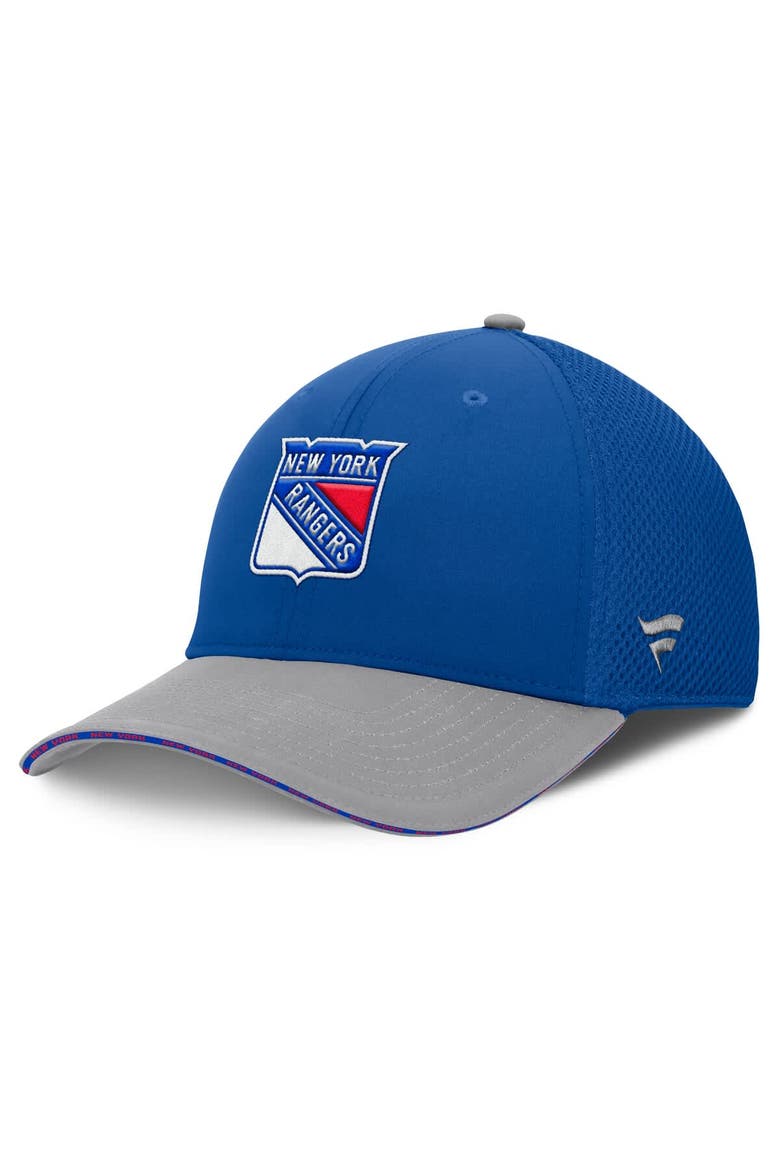 Men's Fanatics Blue New York Rangers Fundamentals Span Flex Hat, Main, color, Blue