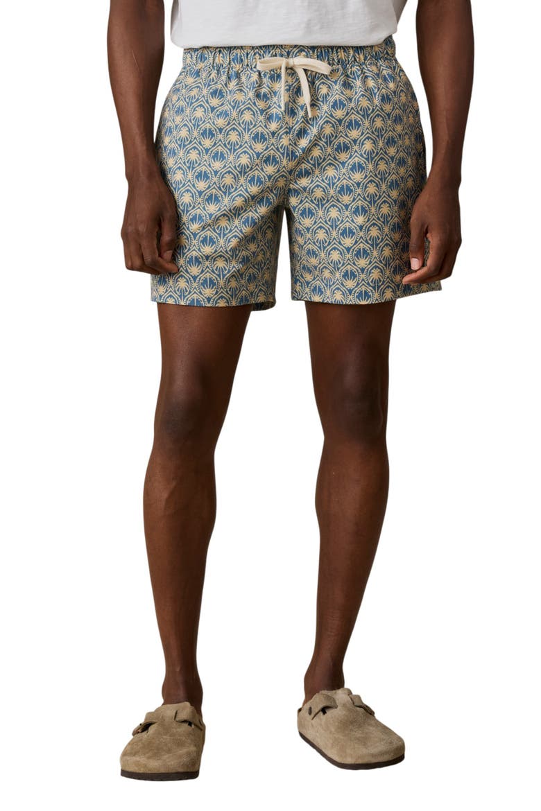 All Day™ Swim Trunks, Main, color, GOLDEN PALM MOSAIC