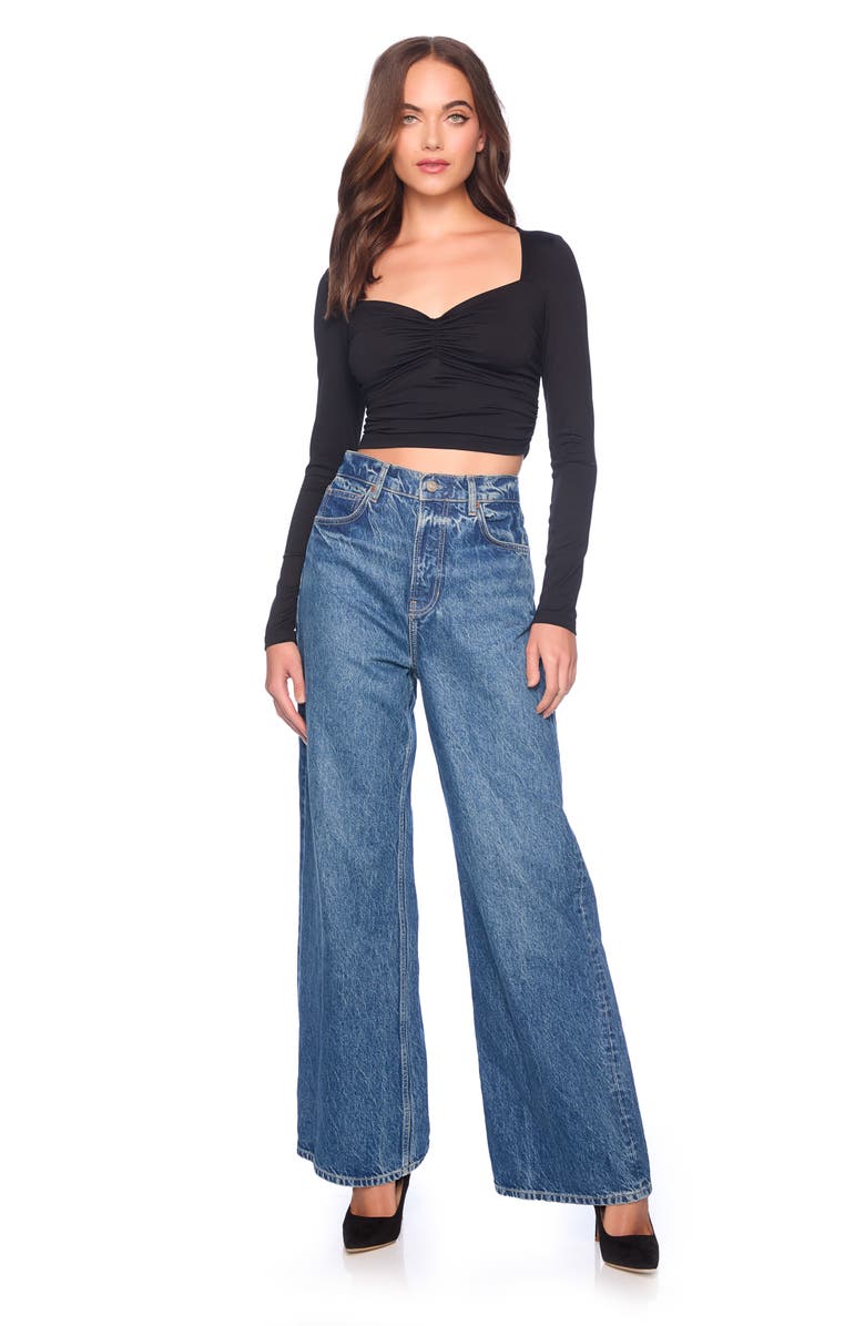 Susana Monaco Ruched Crop Top, Alternate, color, 