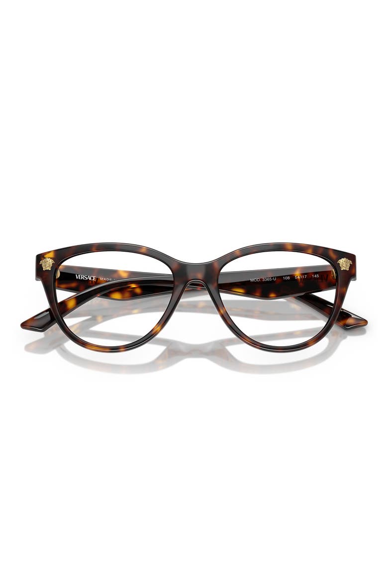 54mm Cat Eye Optical Glasses, Alternate, color, HAVANA