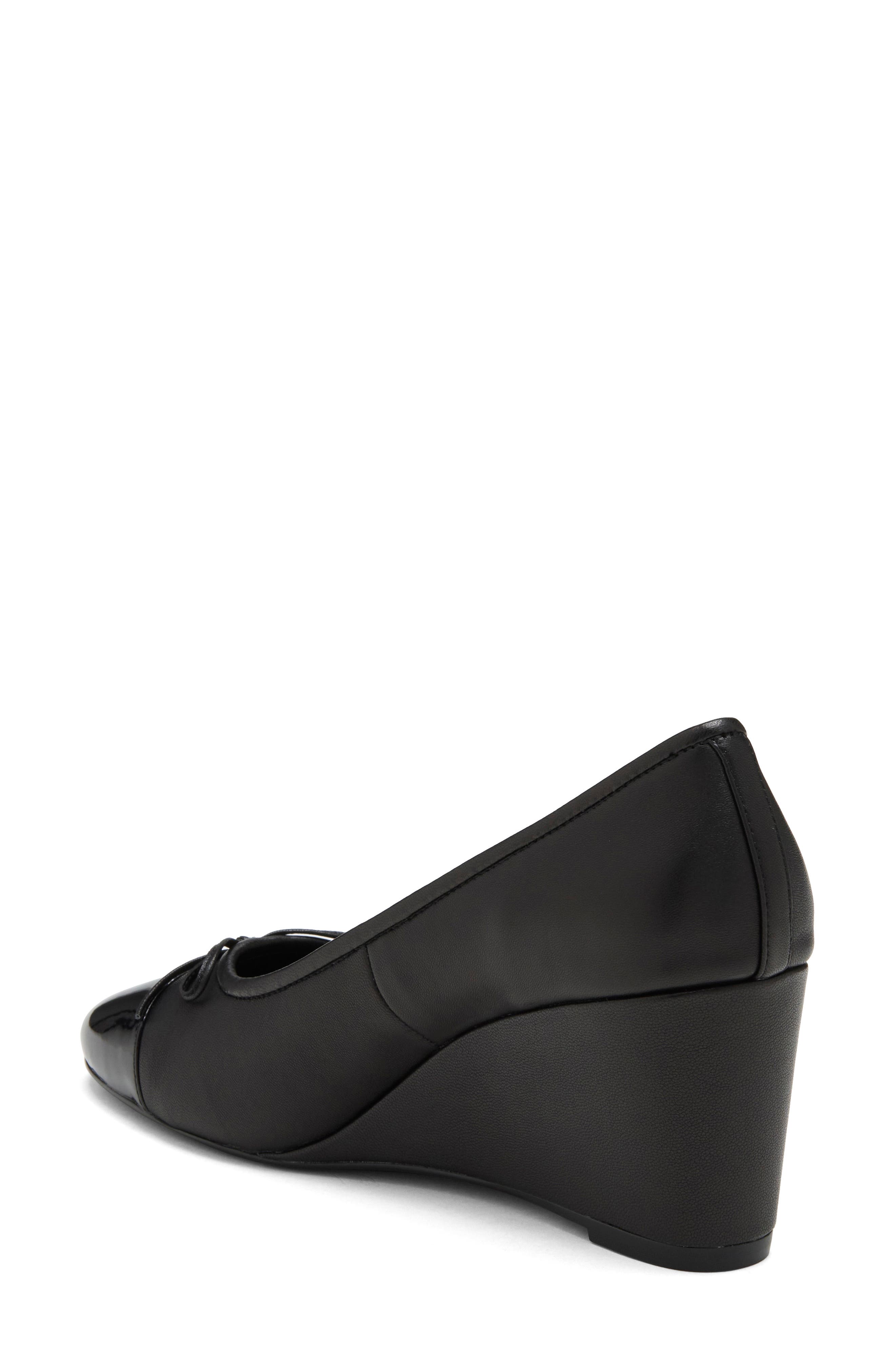 Shopping Wedge Pump, Alternate, color, BLACK BLACK PATENT
