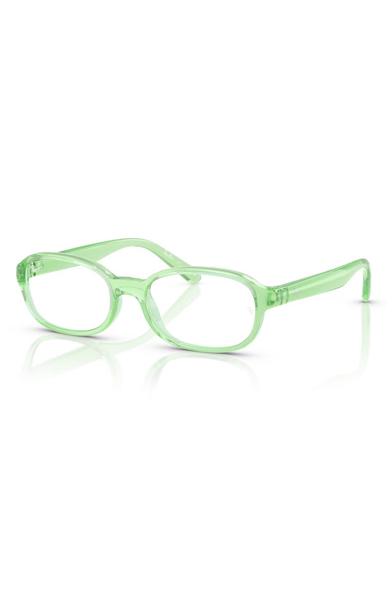 Ray-Ban Kids' 44mm Small Pillow Optical Glasses, Alternate, color, Transparent Green