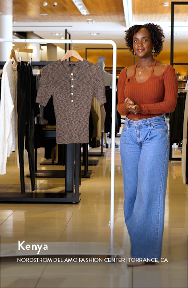 Toni Space Dye Henley Sweater, sales video thumbnail