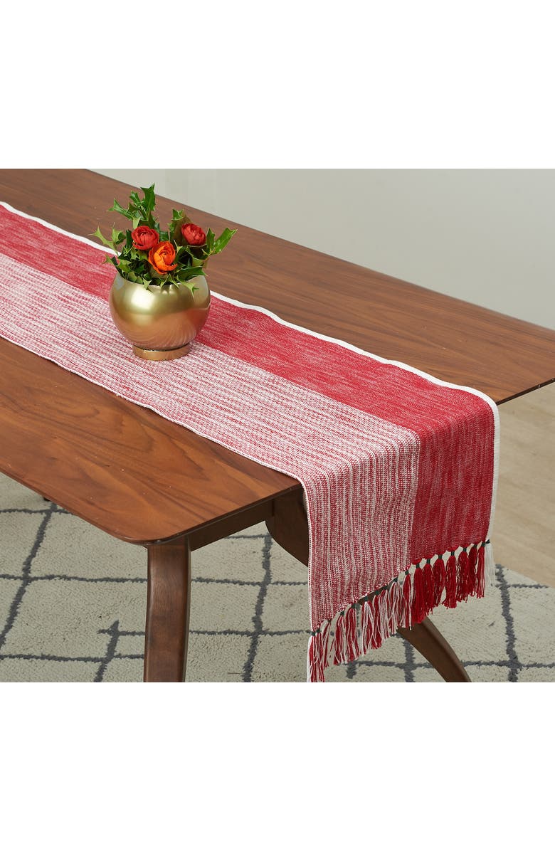 carol & frank Kerbey Ruby Table Runner 13" x 72", Alternate, color, Red