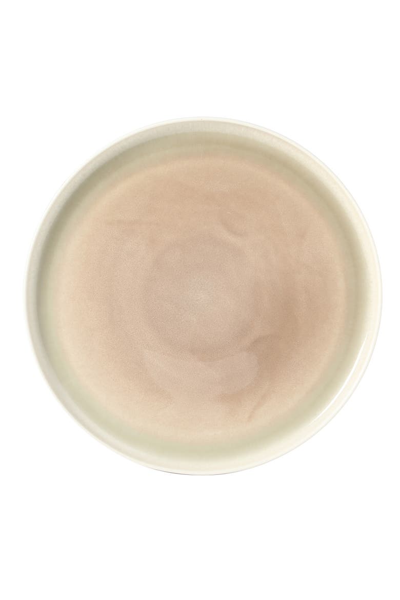 Island Bay New Bone China Dinnerware Set, Reactive Glaze Plates and Bowls, Alternate, color, Cream