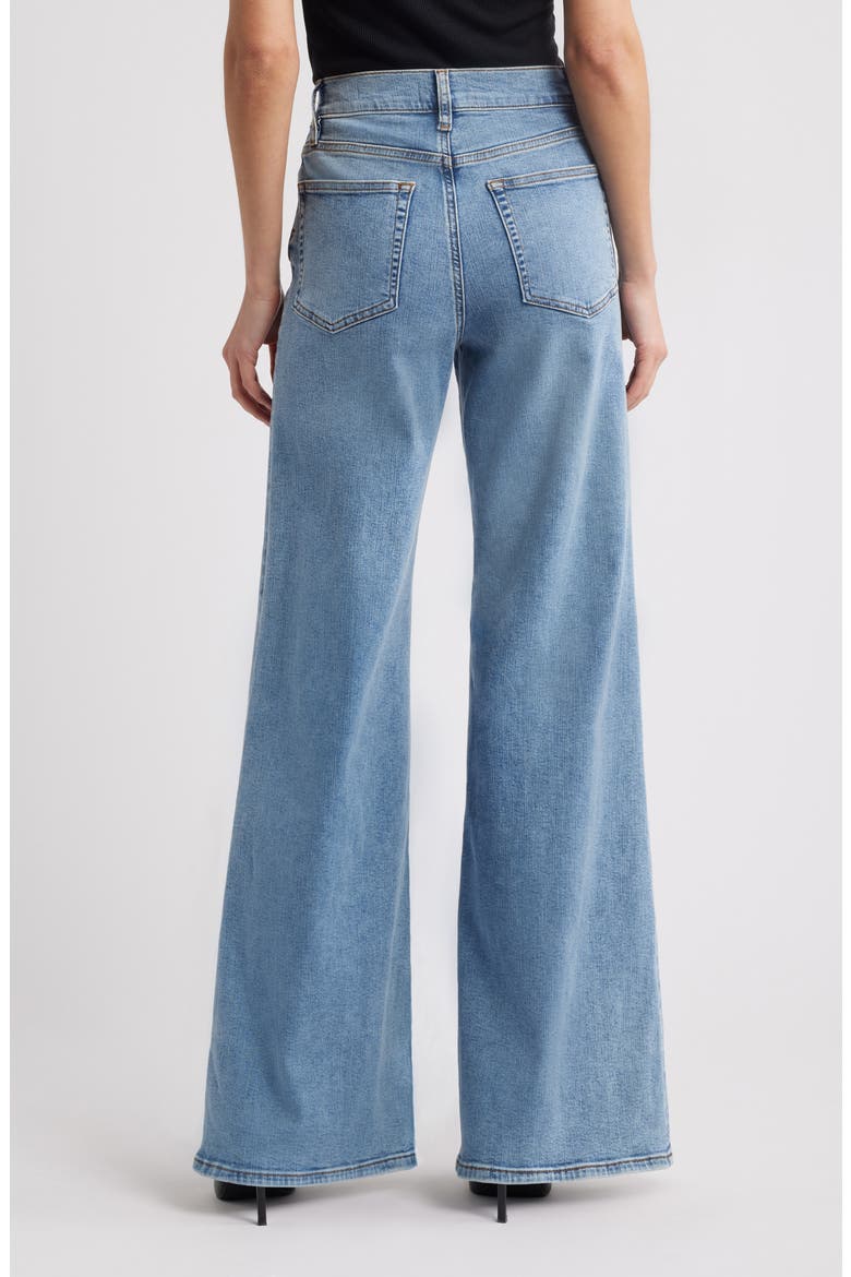 Le Palazzo High Waist Wide Leg Jeans, Alternate, color, LARK