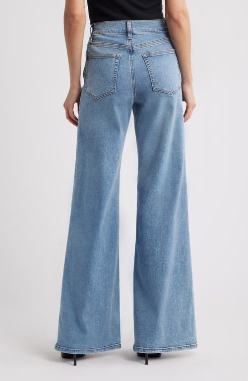 Frame Le Slim Palazzo Bardot Pocket Wide Leg Jeans In Lark