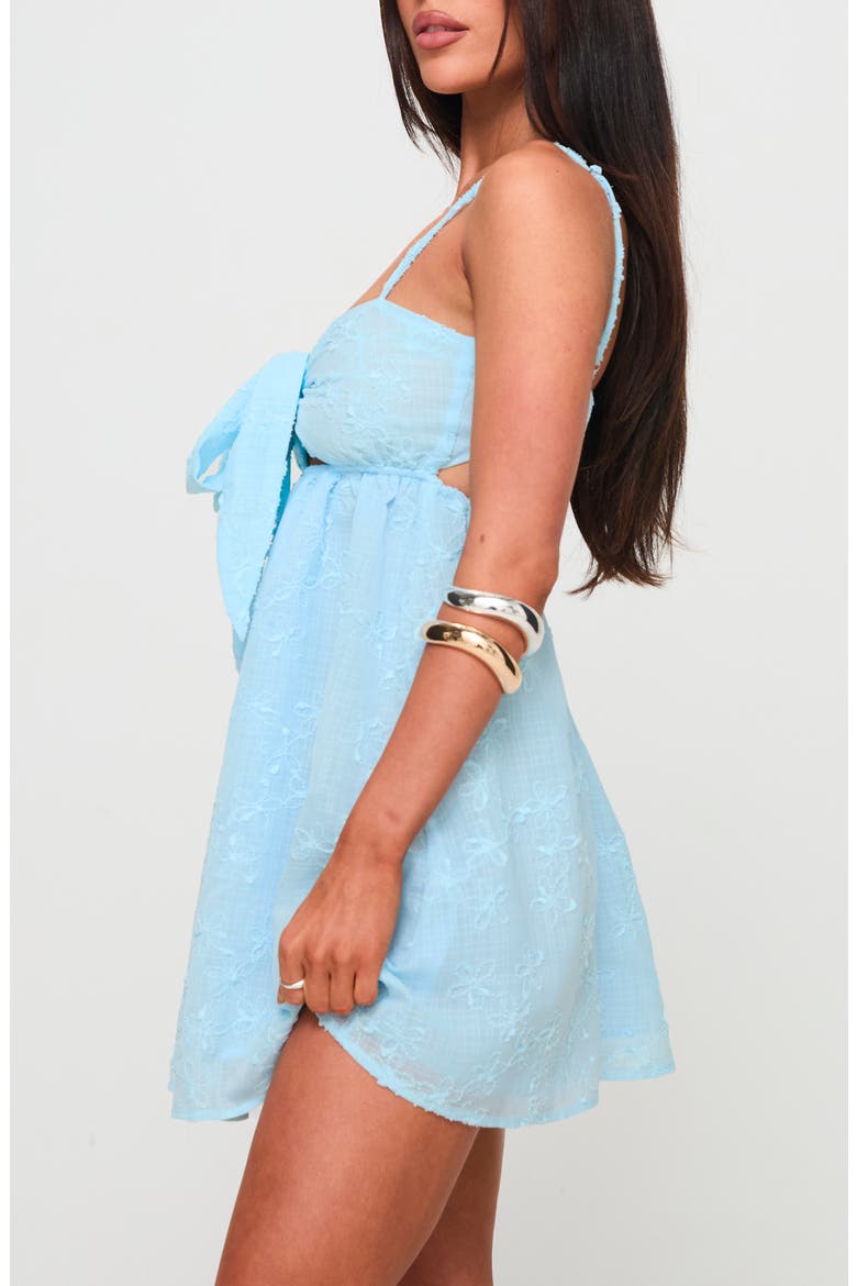 Granno Tie Front Minidress, Alternate, color, BLUE