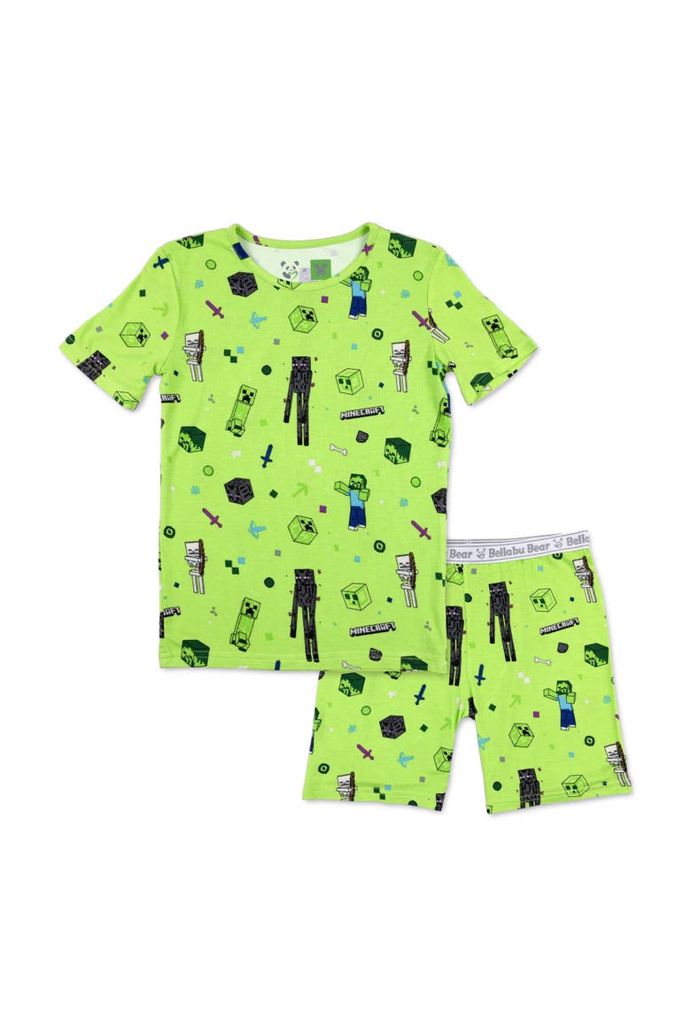 Minecraft Mob Squad Kids 2-Piece Short Sleeve & Shorts Pajama Set, Main, color, Minecraft Mob Squad