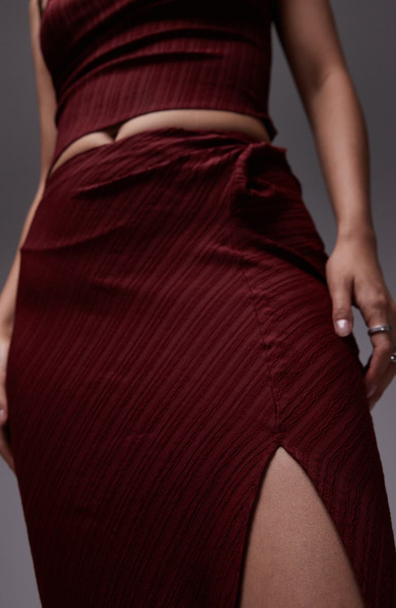 Topshop Twist Rib Maxi Skirt, Alternate, color,