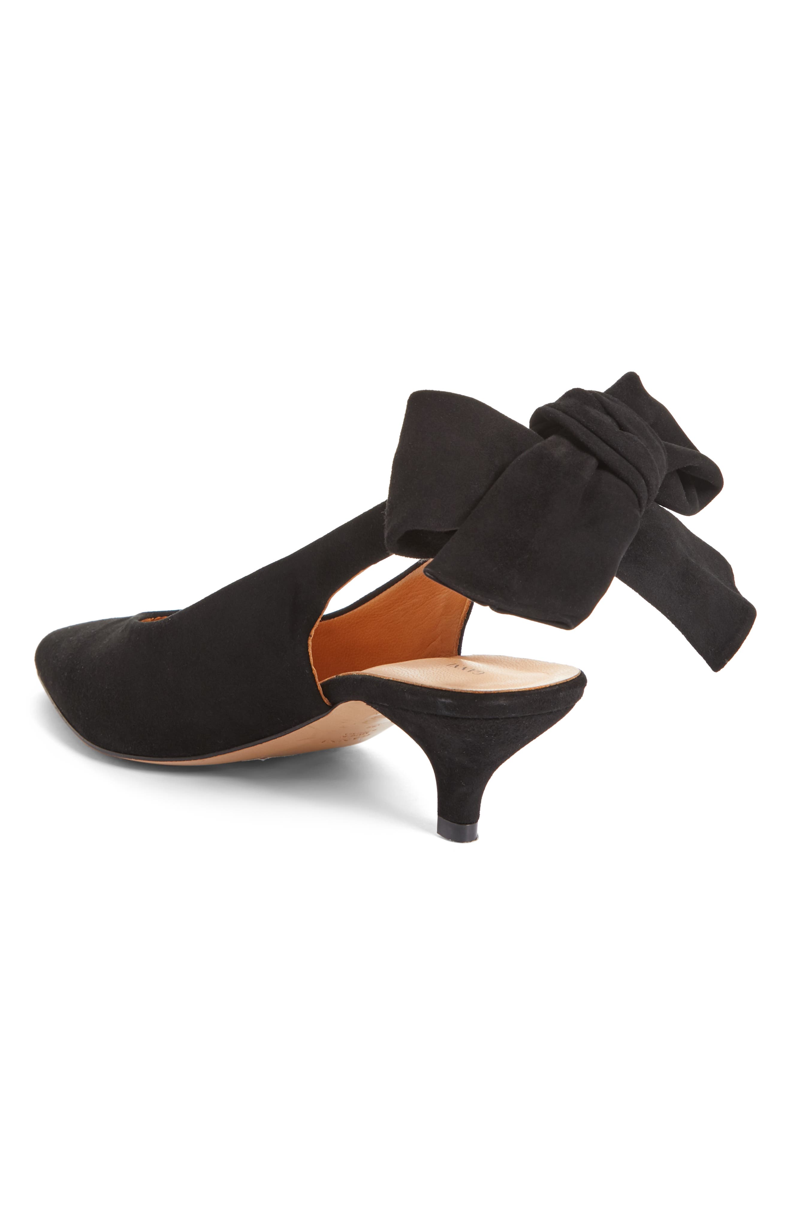 Bow Kitten Heel Pump, Alternate, color, BLACK 099