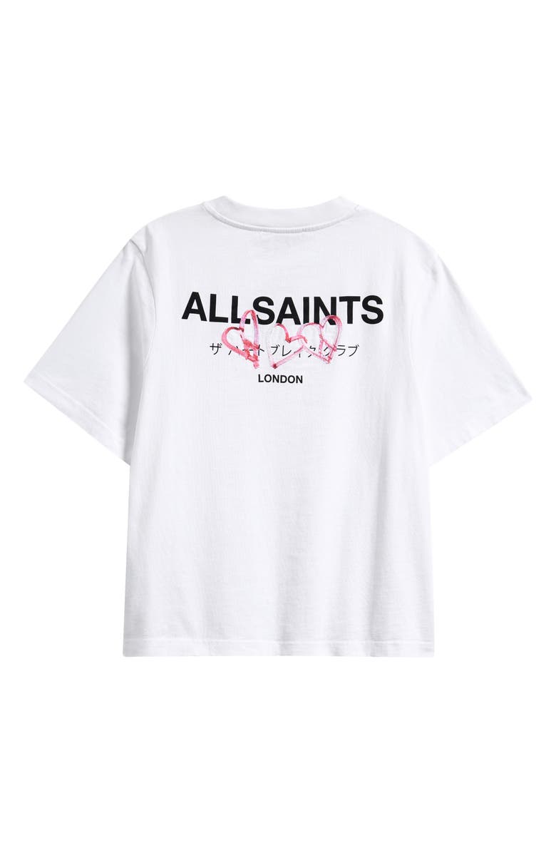 AllSaints Amoré Lisa Heart Embroidered Cotton Graphic T-Shirt, Alternate, color, 