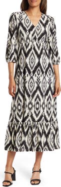 BY DESIGN Bella Printed Flounce Hem Maxi Dress