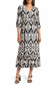 Bella Printed Flounce Hem Maxi Dress
