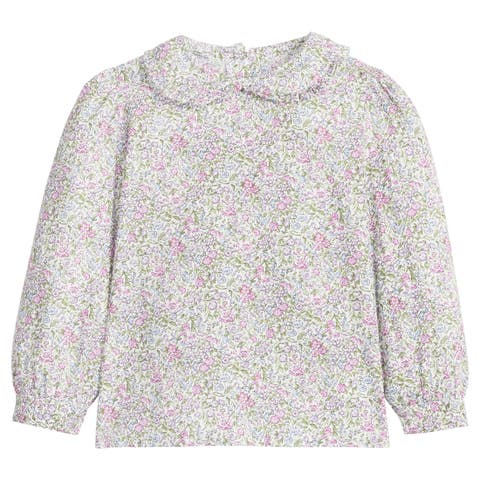 Kids' Floral Ruffled Peter Pan Blouse (Baby)