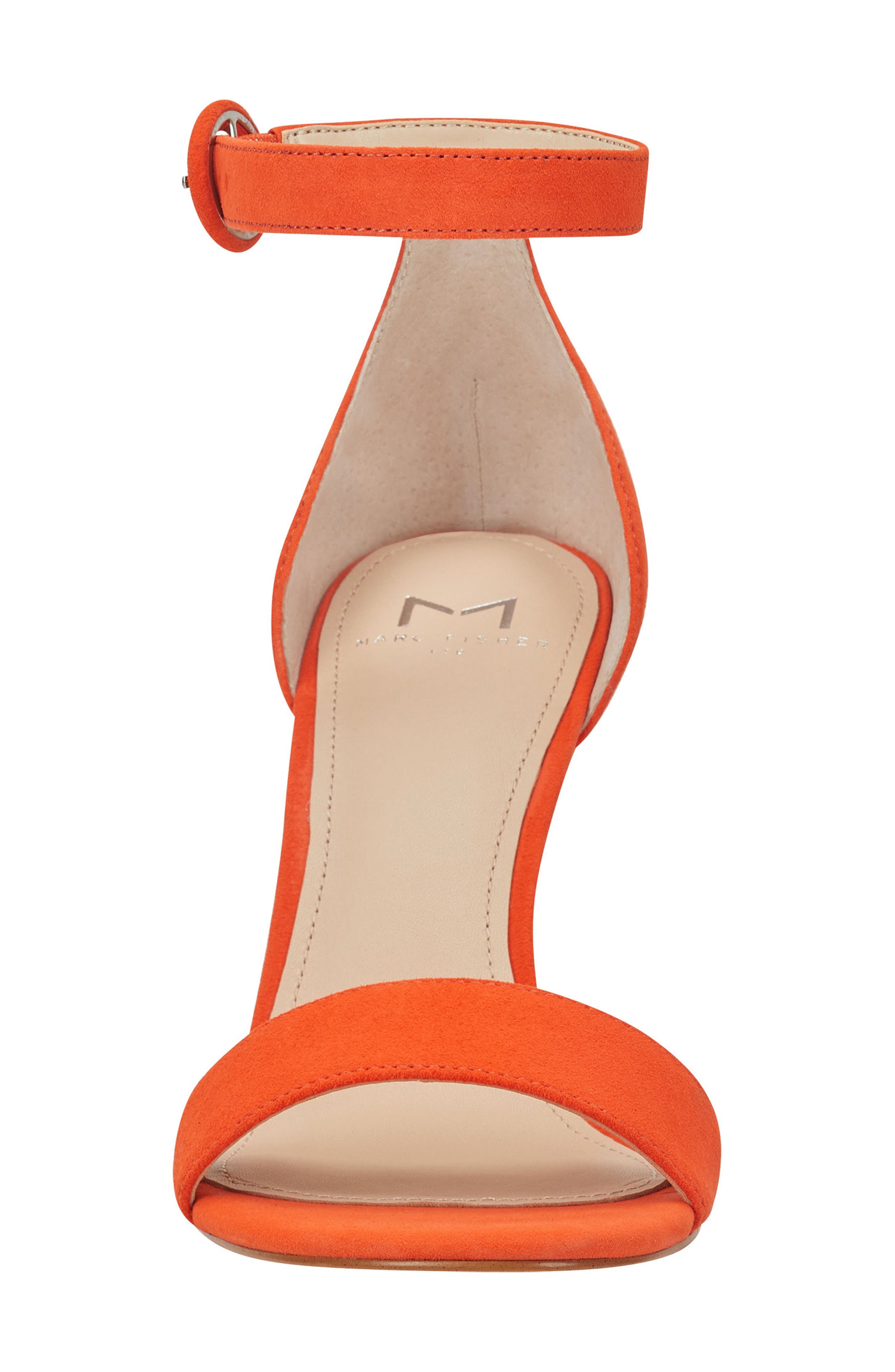 Kora Ankle Strap Sandal, Alternate, color, WARM TANGERINE SUEDE