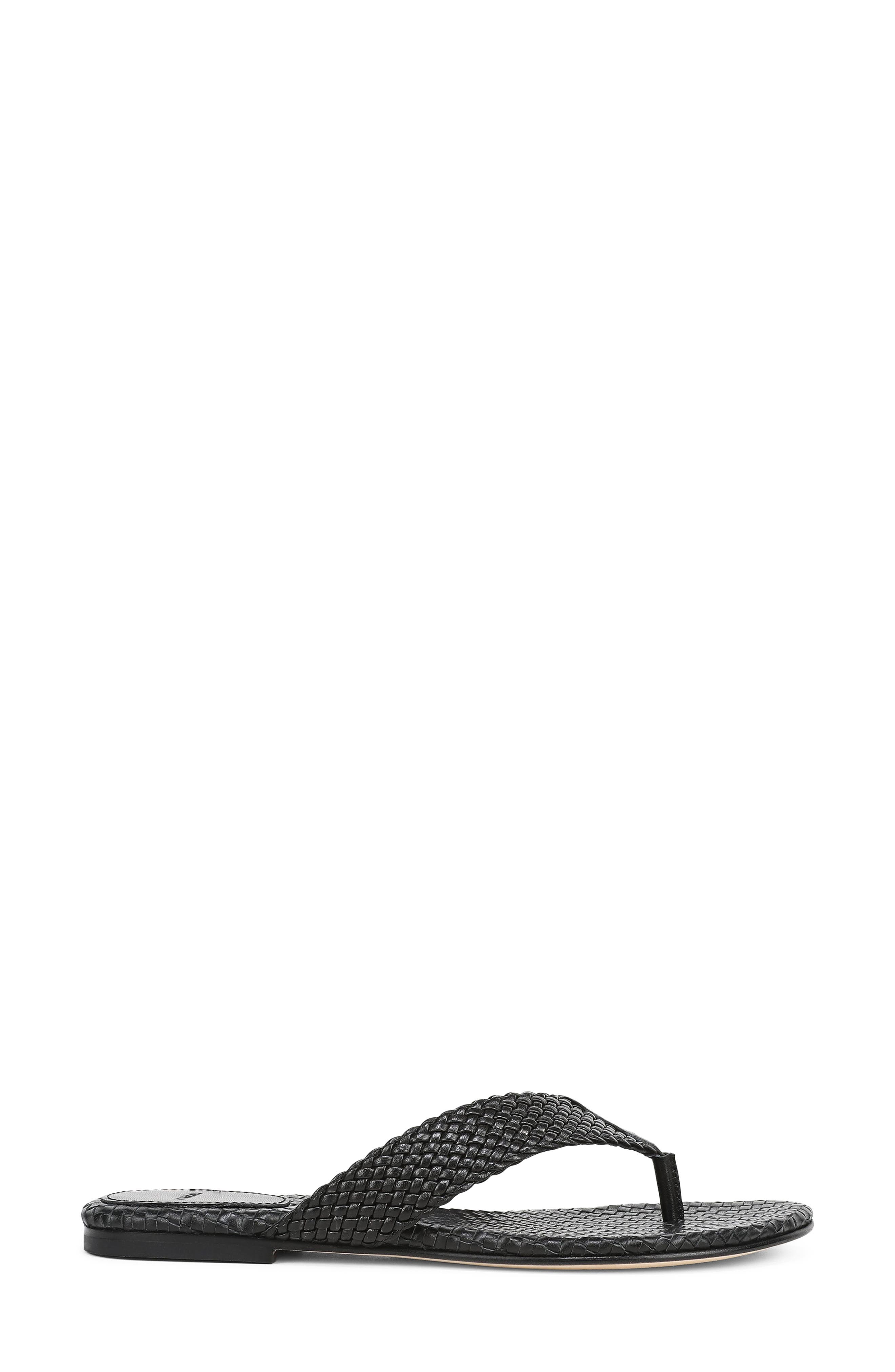 Vince Lotus Flip Flop, Alternate, color, Black